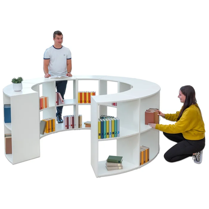 Rundes Regal, Bücherregal, ringförmiges Regal, Bücheraufbewahrung, farbiges Regal