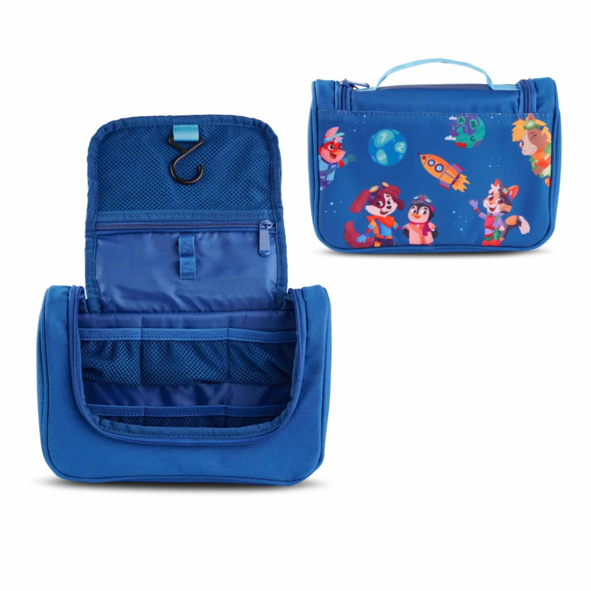 Rucksack, Schulrucksack, Blau, Mesh-Fach, Reißverschluss