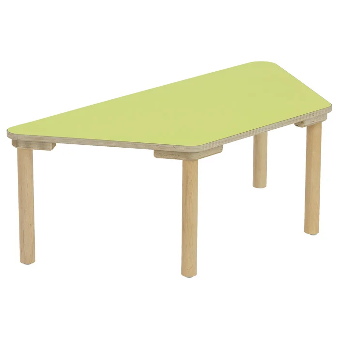Kindertisch, Holztisch, Kinderzimmer, grüner Tisch, runder Ecktisch