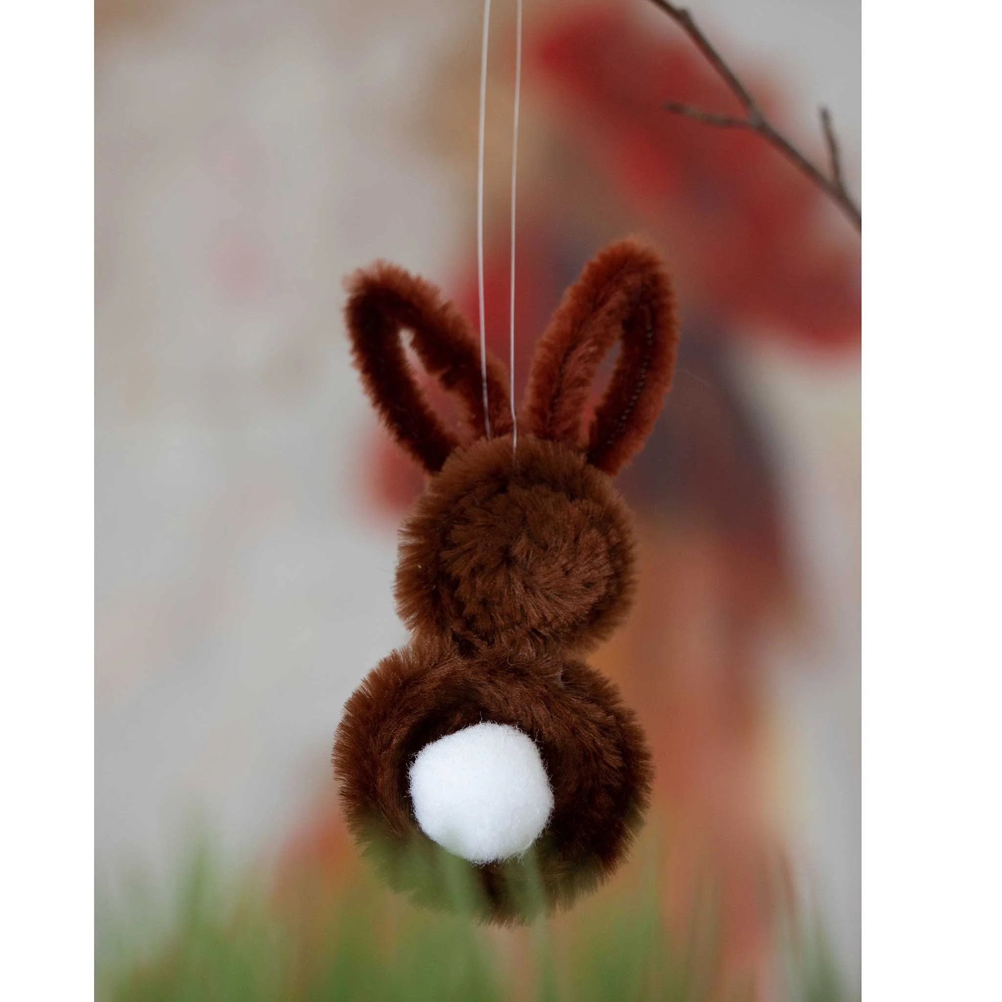 Plüsch, Hase, braun, hängendes Ornament, Fell