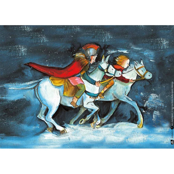 pferde, ritter, winter, abendrot, prärie
