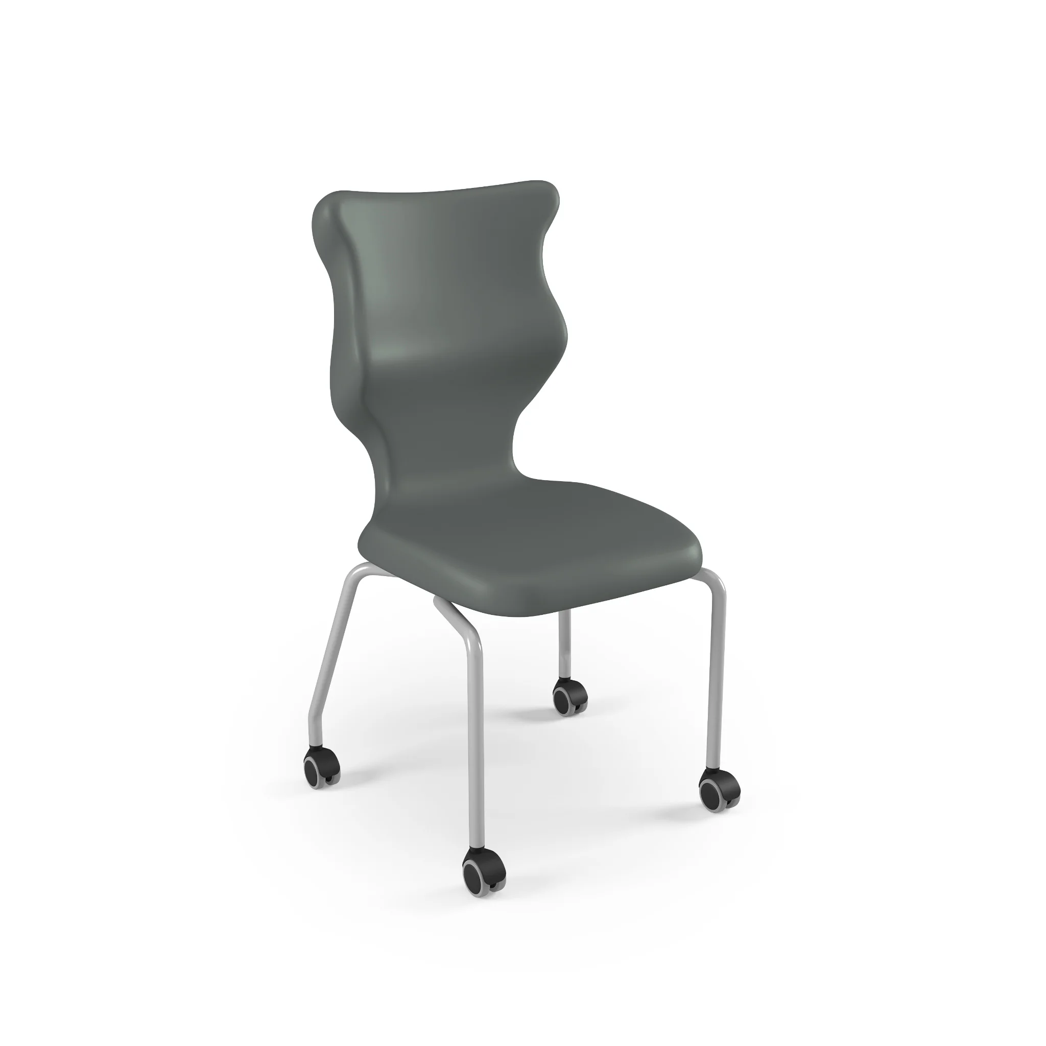 Stuhl, Küche, Stuhl mit Rollen, Grau, Sitzmöbel