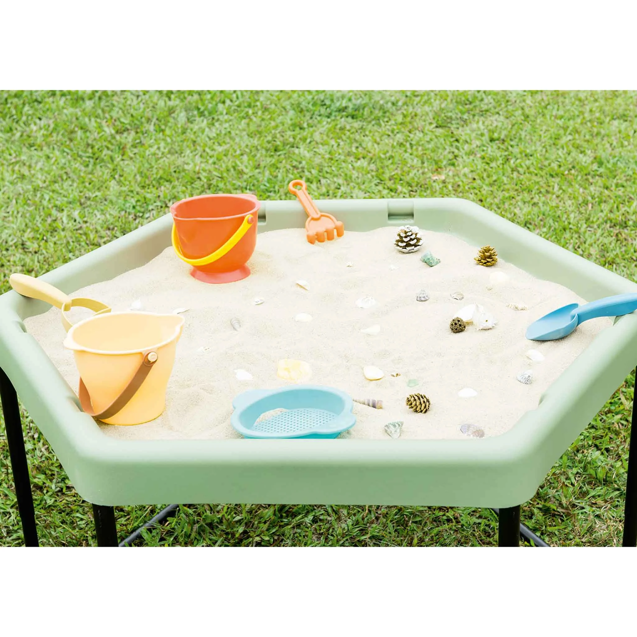 Sandkasten, Schaufel, Eimer, Sandschale, Spielzeugset