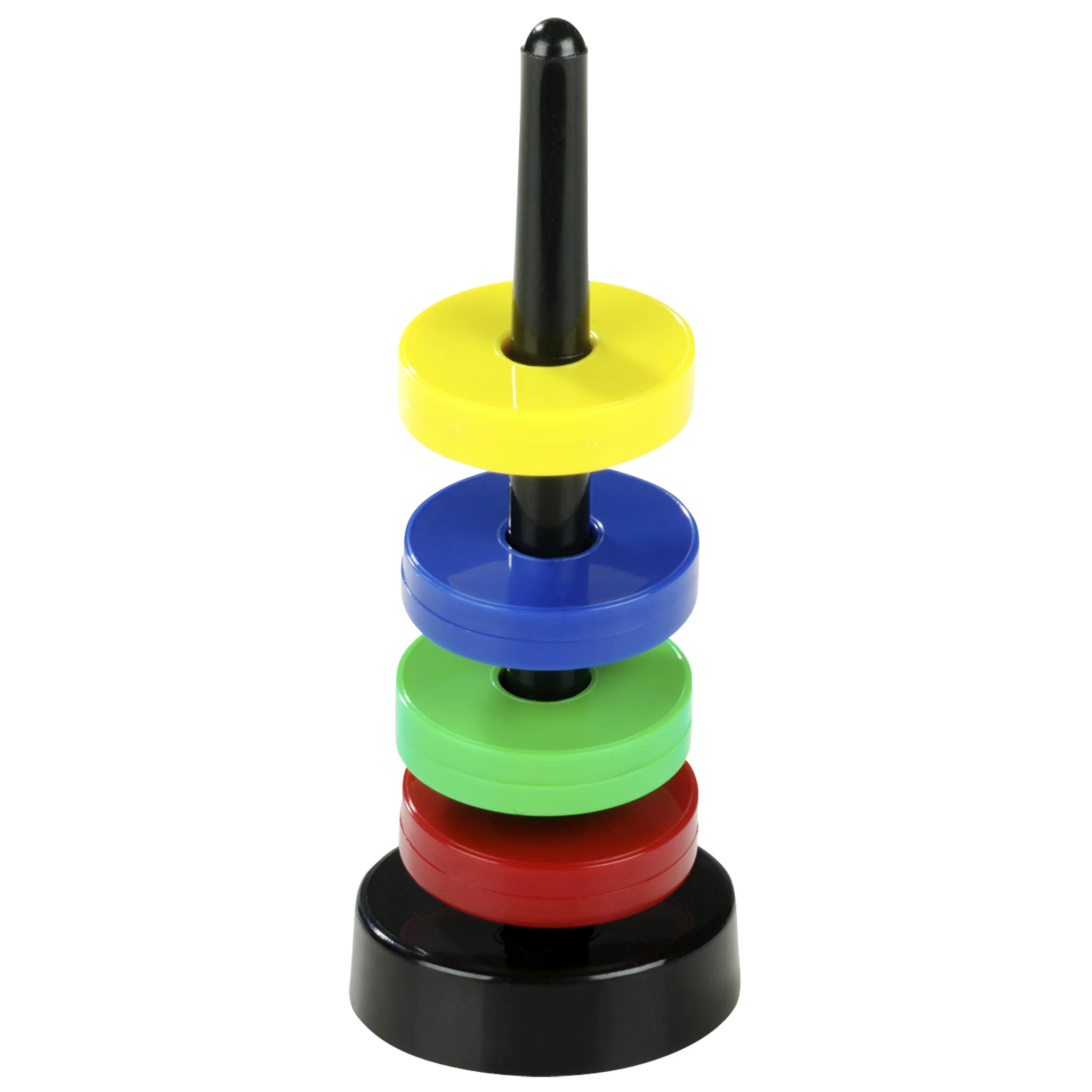 Hackenpyramide, Sortierstapel, Stapelspiel, Farbenring, Stäbchenhalter