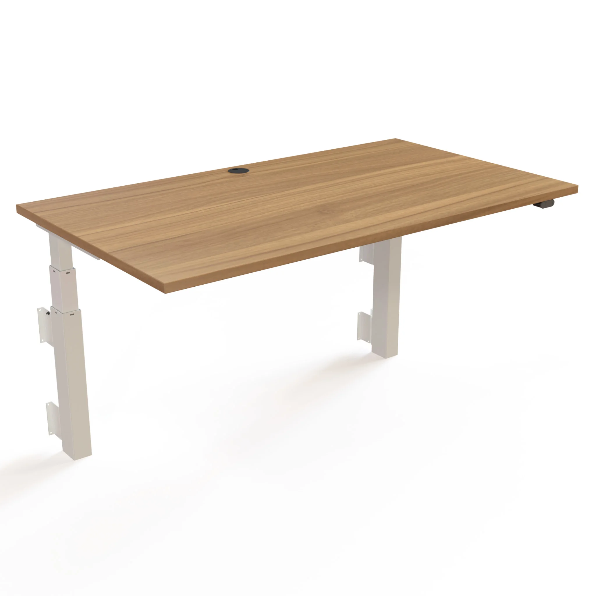 Schreibtisch, Ambiente-Schreibtisch, Holztischplatte, Metallbeine, Kabeldurchführung