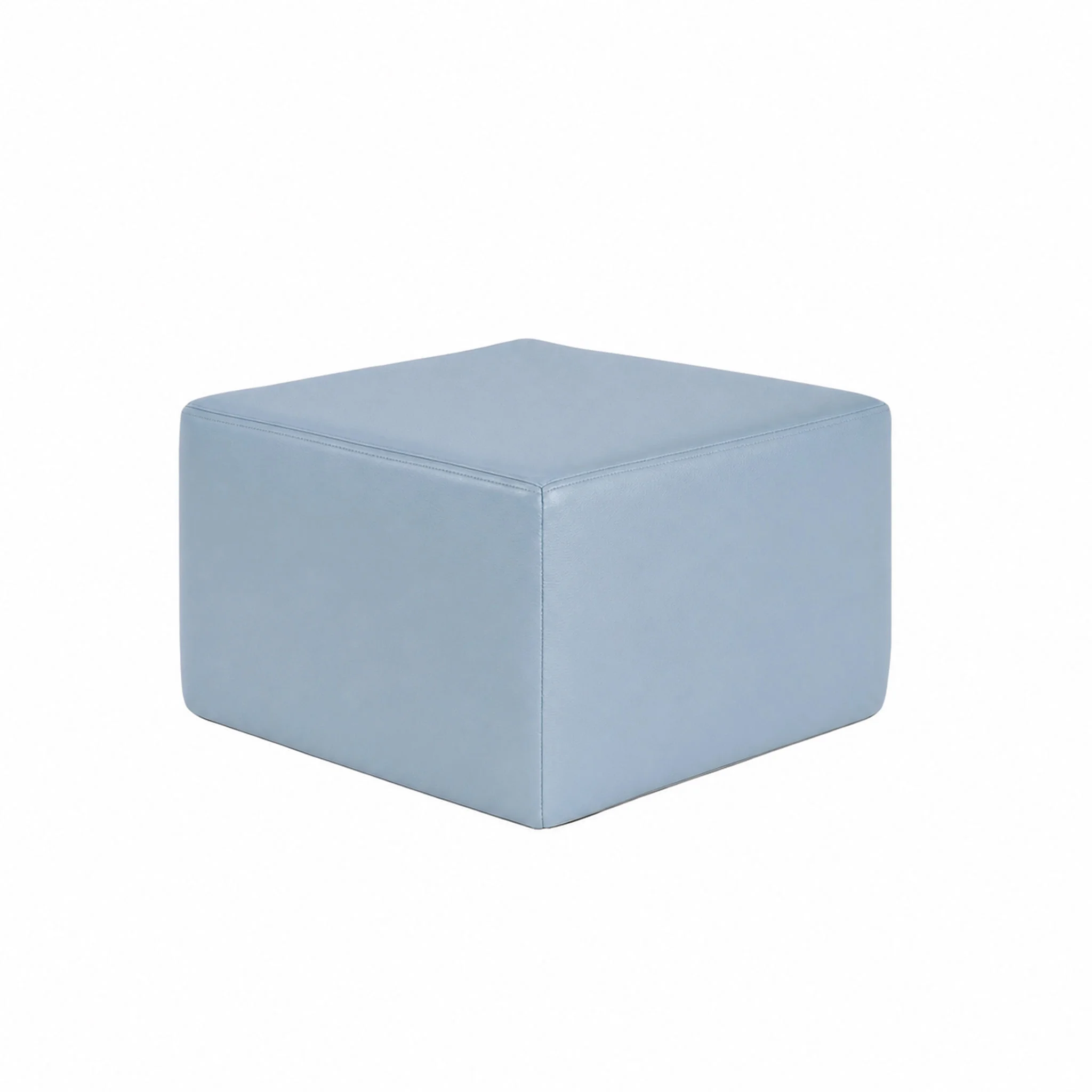 Hocker mit Kunstlederbezug, Kunstleder Eisblau KF01