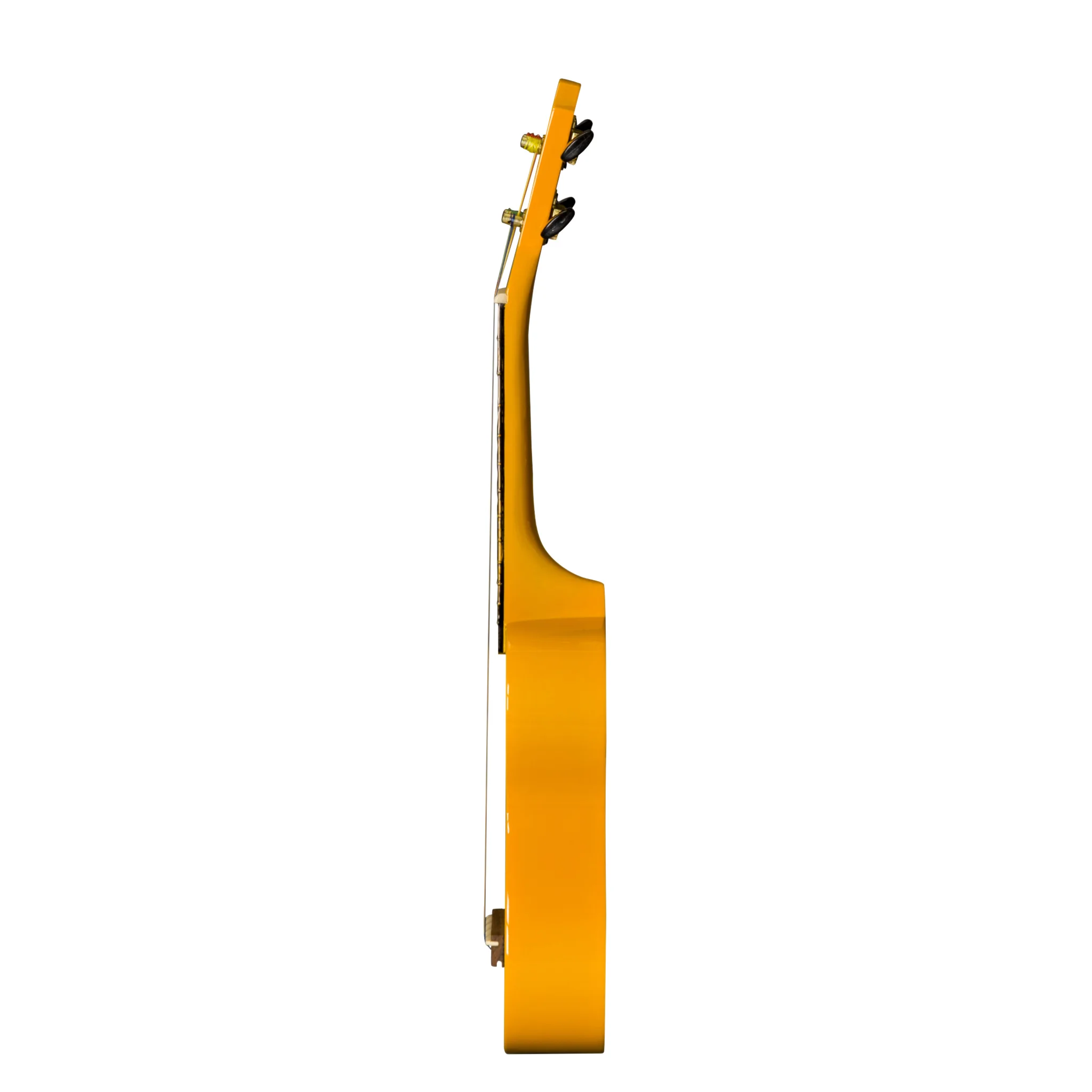 guitar, electric guitar, gelb, Holzkorb?, Kopfplatte