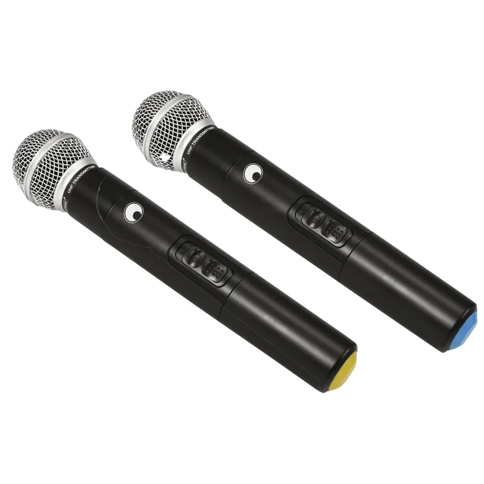 Drahtloses Mikrofon, Kabellose Mikrofone, Duale Mikrofone, Dynamisches Mikrofon, Schwarz Mikrofon
