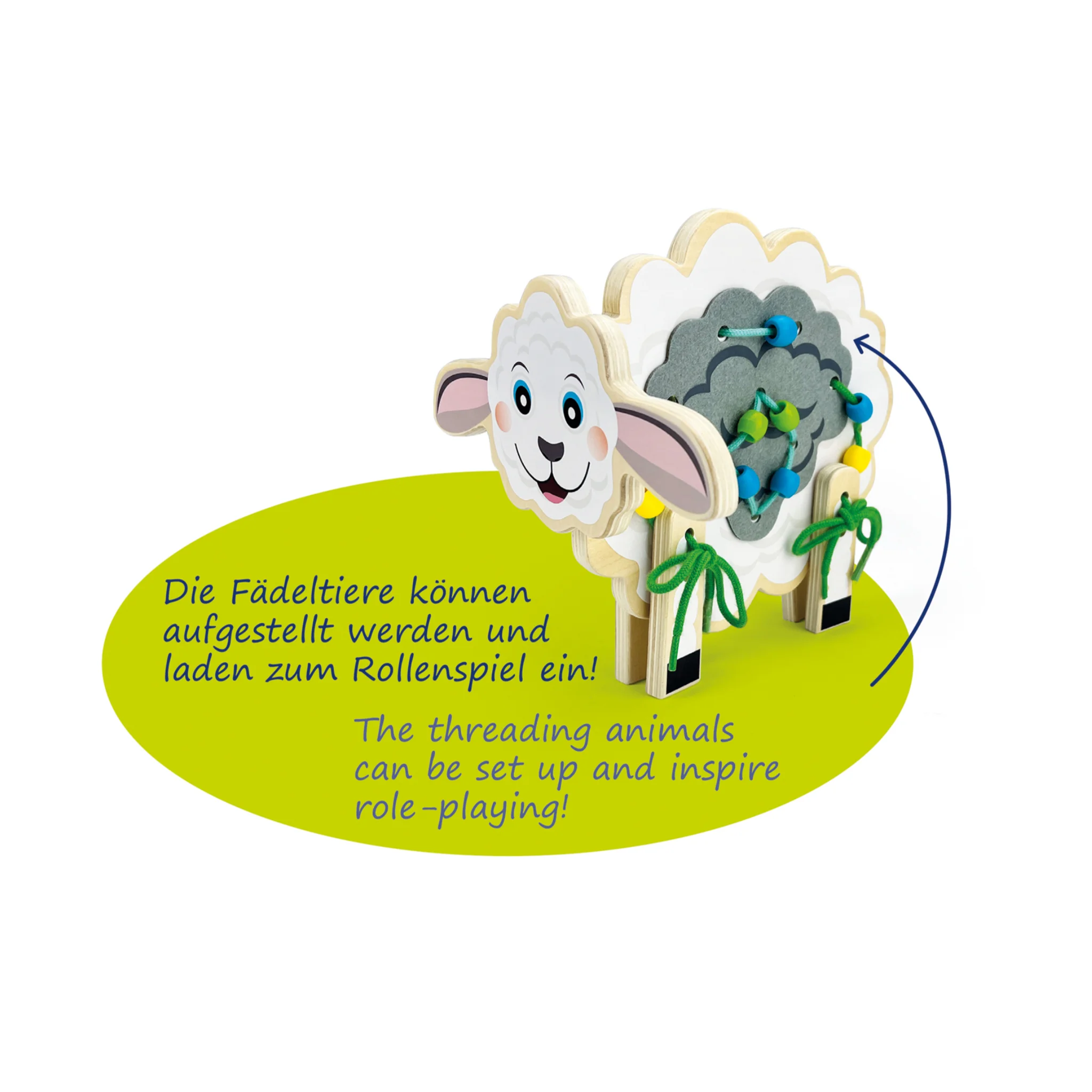 Spielzeug, Fadeltier, Kleinkunst, Holzspielzeug, Rollen-Spiel