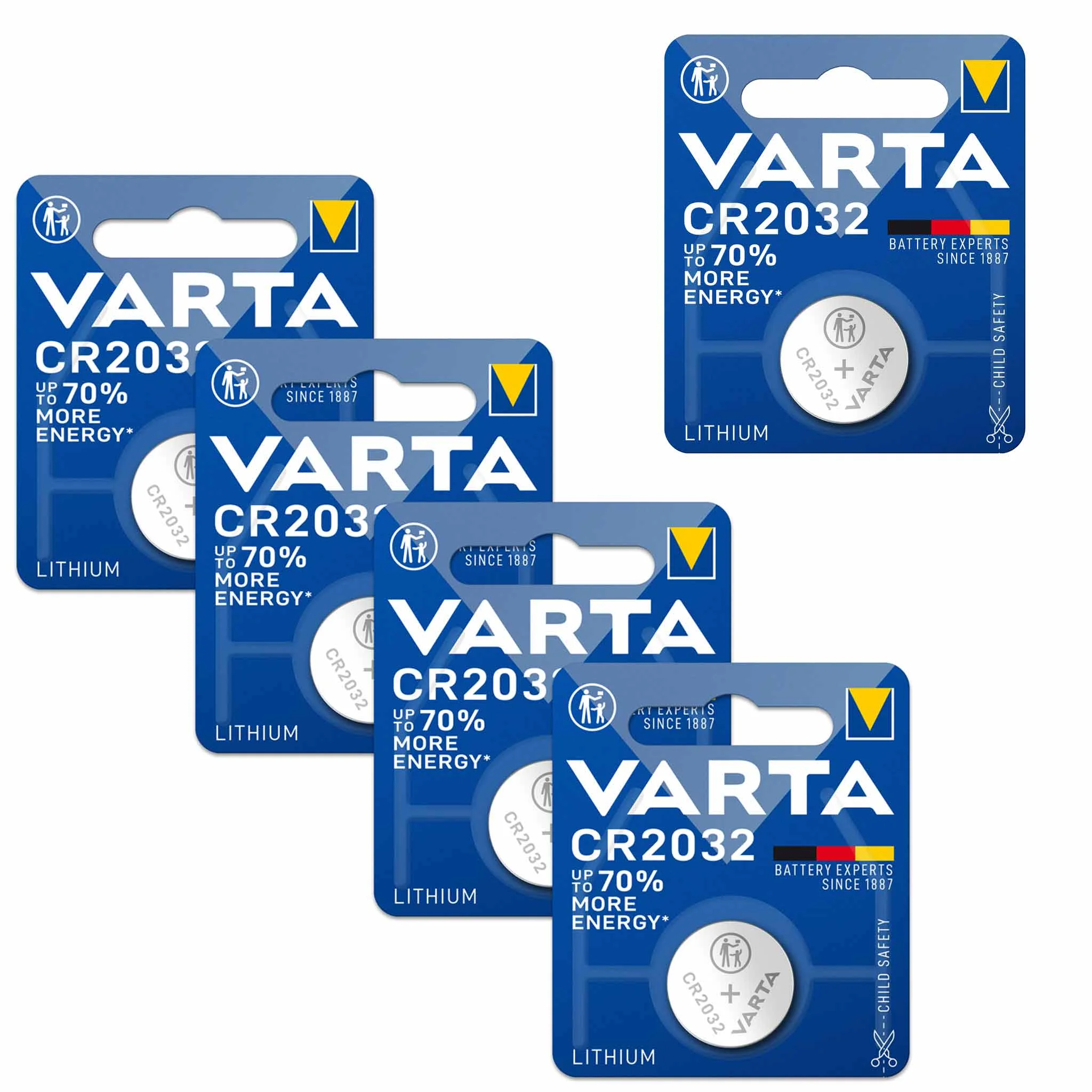 knopf-CR2032, batterie, lithium, coin-batterie, flat-packaging