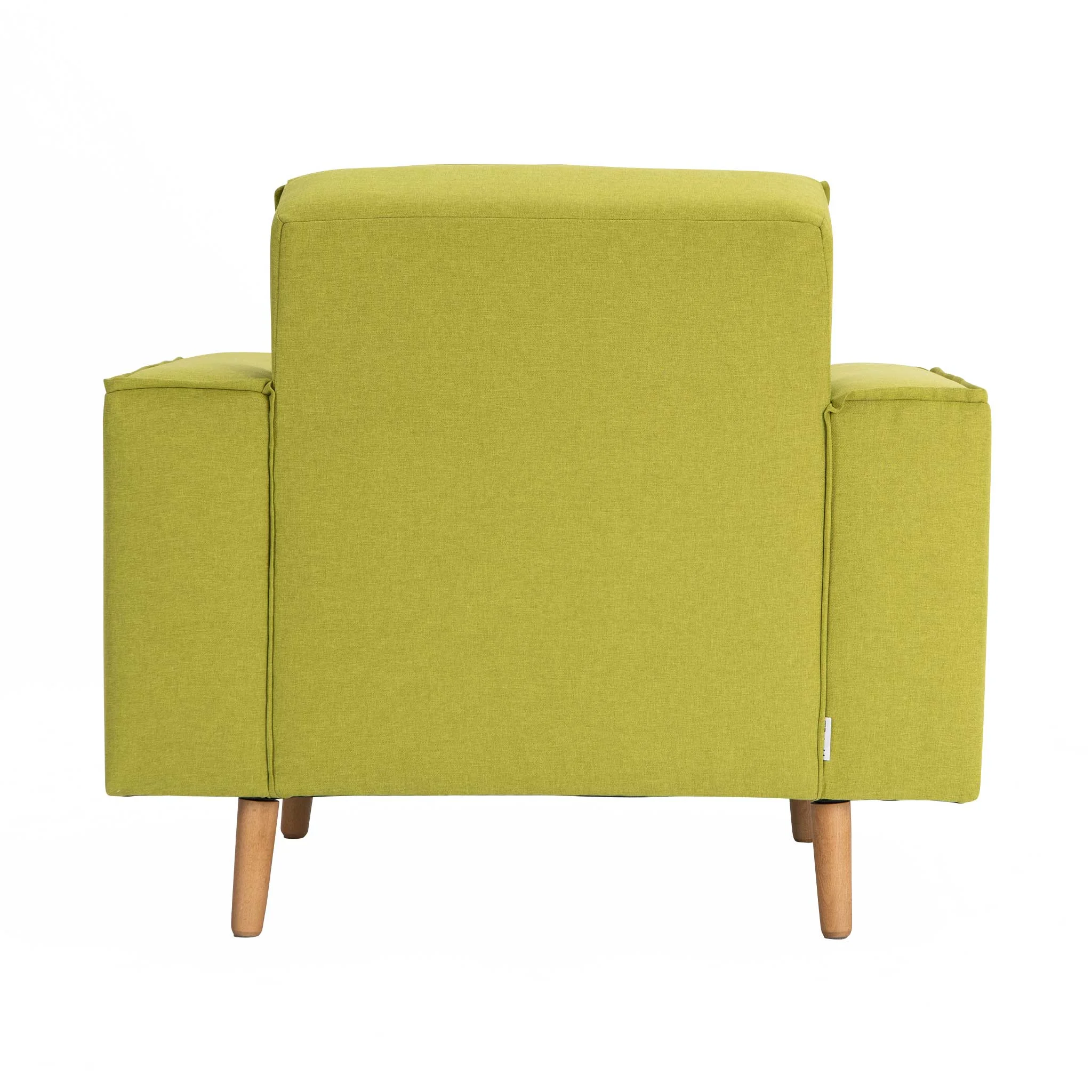 Sofa, Armstuhl, Grün, Lederlos, Bein aus Holz