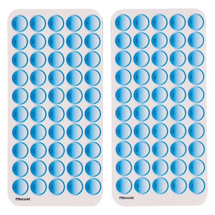 Stickerbogen in Blau
