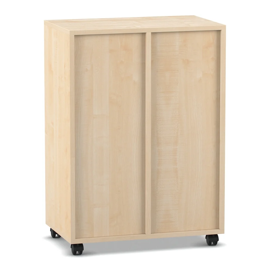 Kleiderschrank, Schrank, Holz, rollbar, Schiebetüren