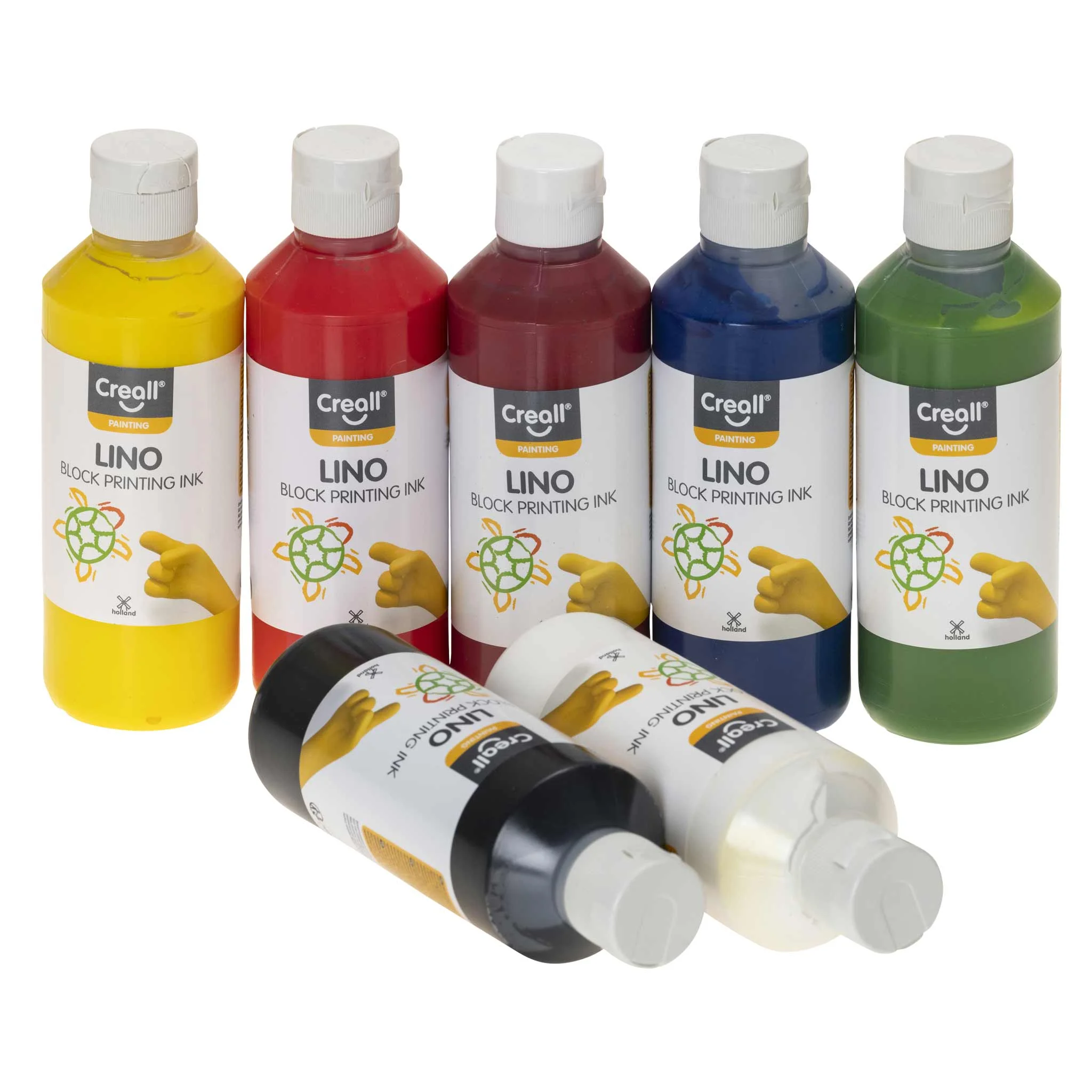 acrylic paint, paint set, color paints, block printing ink, yellow paint