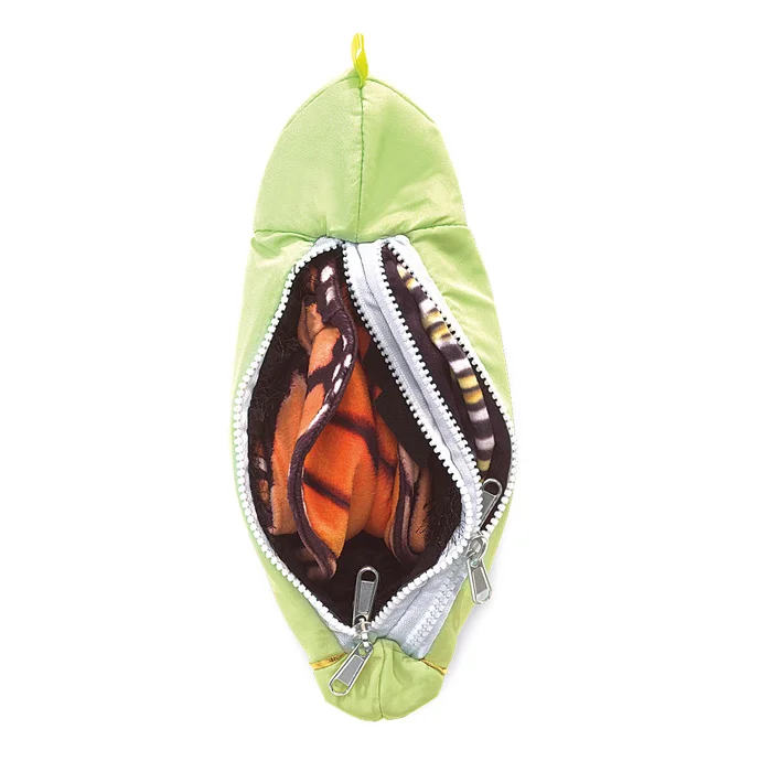 Tasche, Reißverschluss-Tasche, Reißverschlusstasche, grüner Beutel, Innenfutter