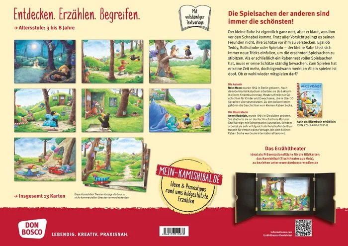 Kinderbuch, Bildkarten, Naturkulisse, Tierfiguren, Katzenspieler