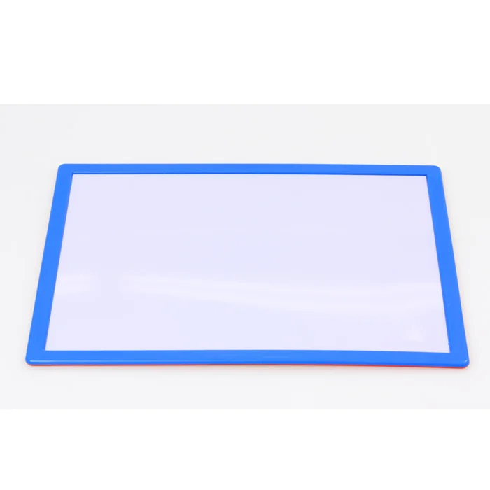 Schreibtafel, Tafel, Kunststoffrahmen, blau, weiße Fläche