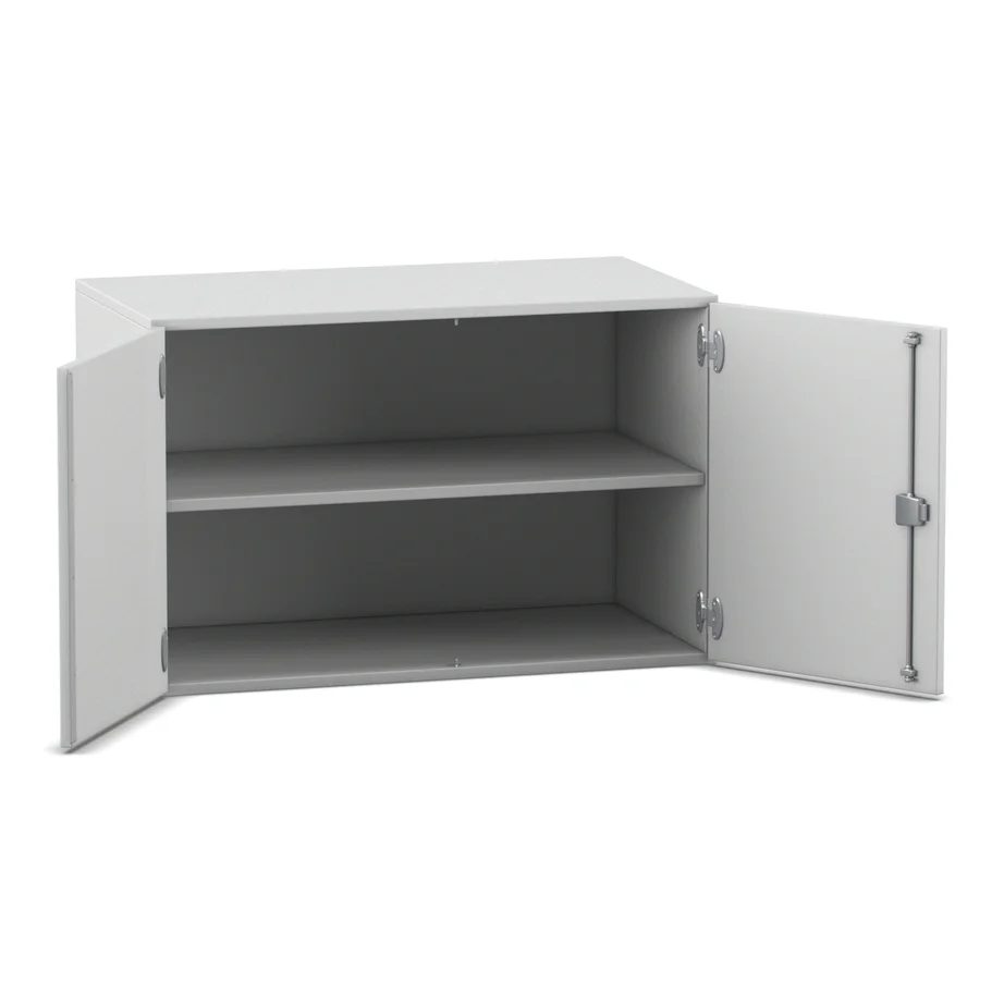 Schrank, Wandregal, Schrankwand, Metall, grau