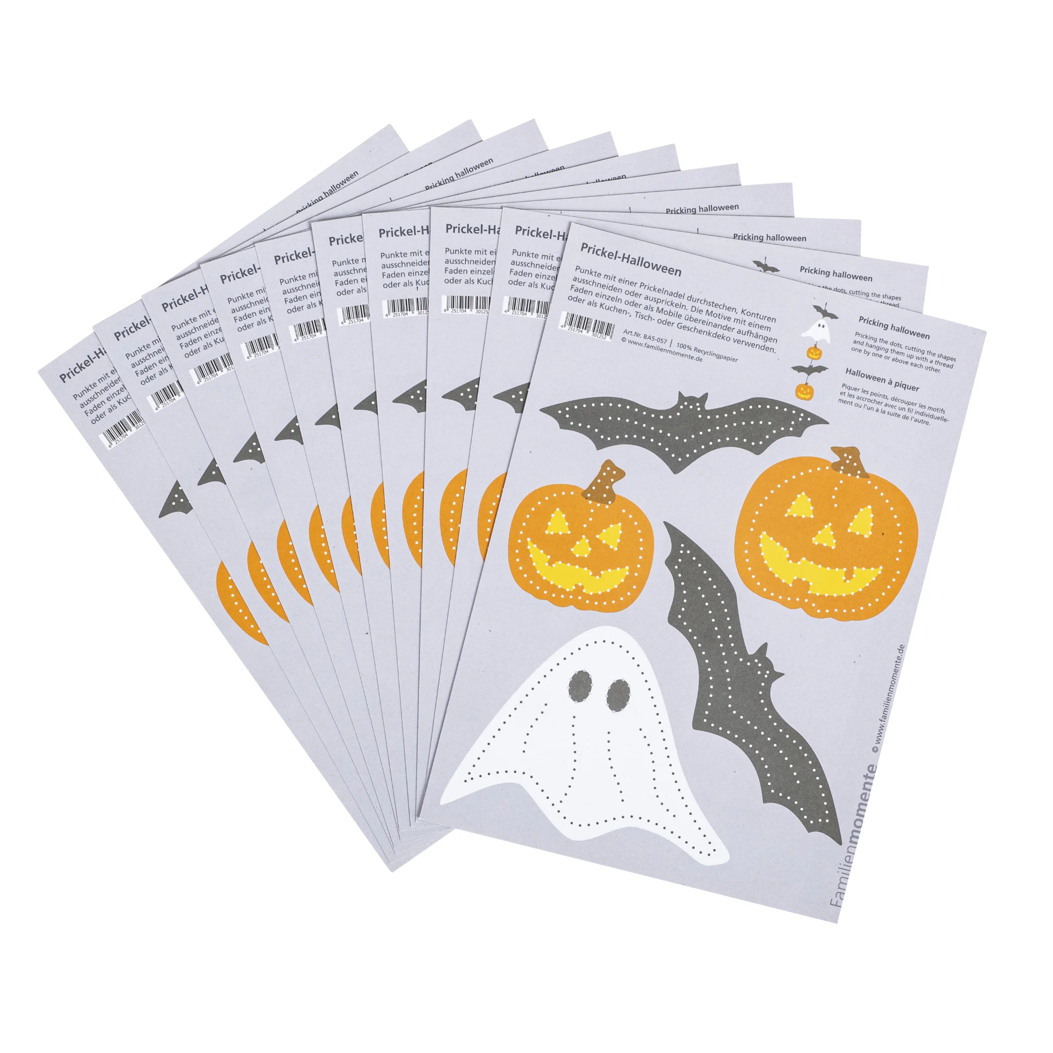 Halloween, Papierkarten, DIY-Dekor, Kürbis, Geist