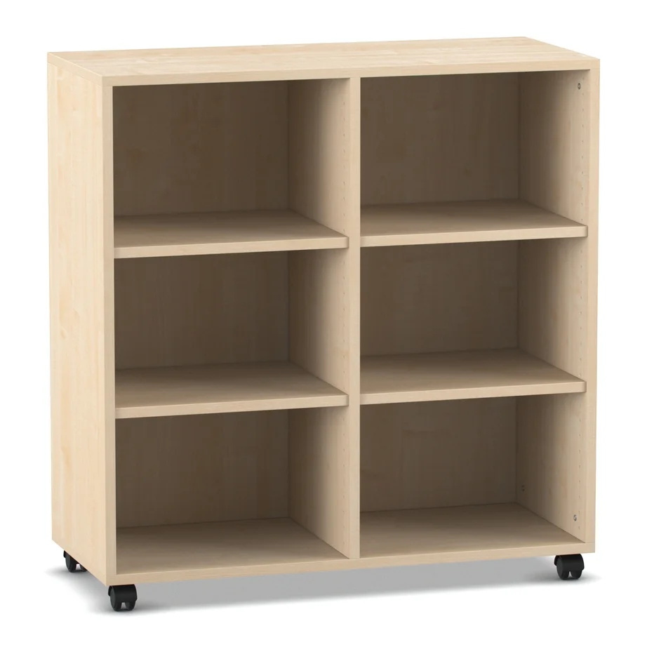 Zubehörschrank, Regal, Holz, 4-Fächer, Rollen, Möbel