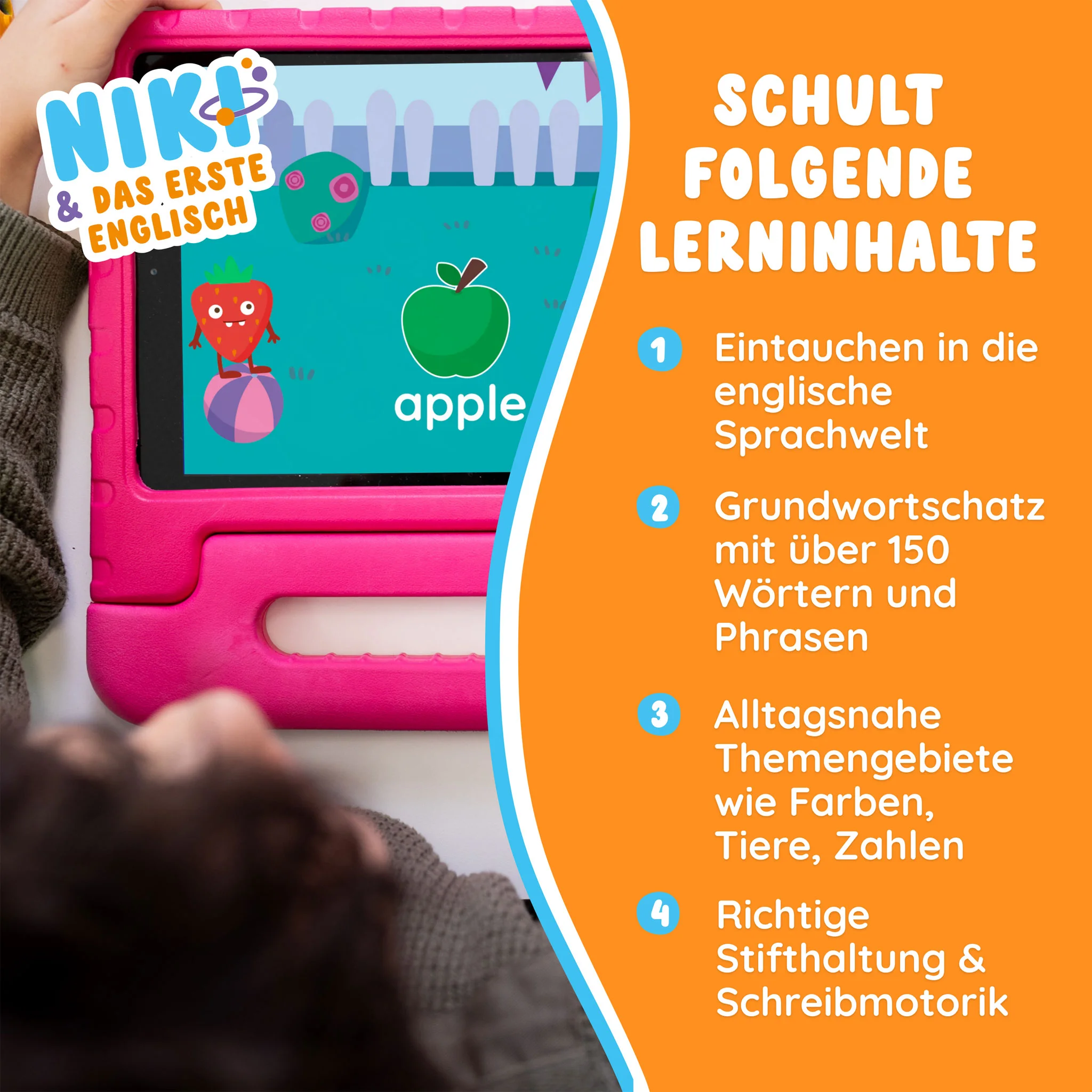 tablet, Kleinkind, Bildschirm, Apfel, grün