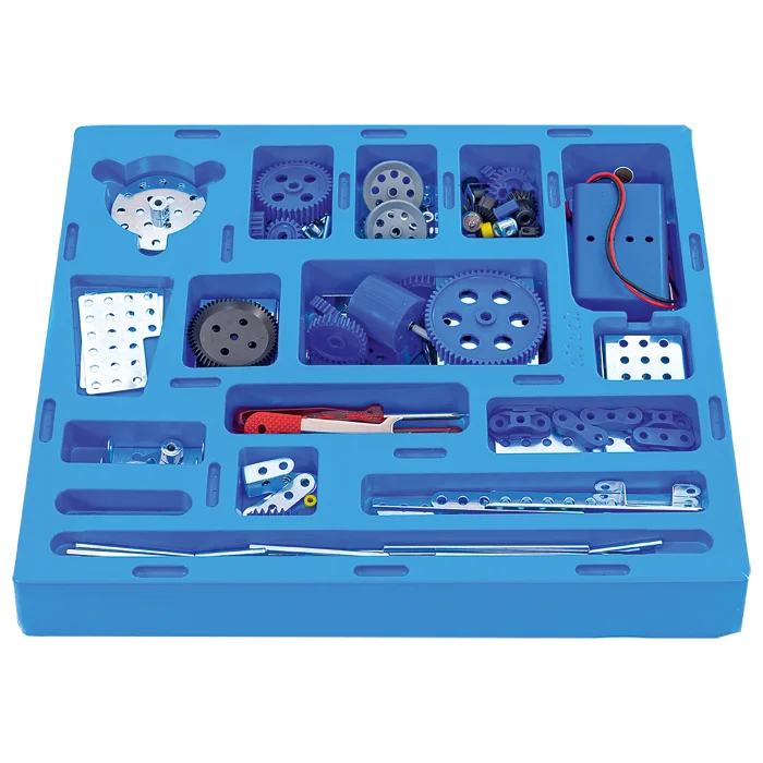 Konstruktionsset, Gears, Motors, Werkzeugbox, Bauteile