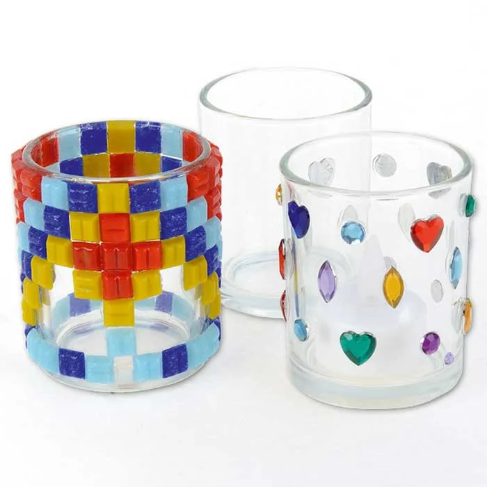 glas, bunt, Mosaik, Herzdekor, musterglas