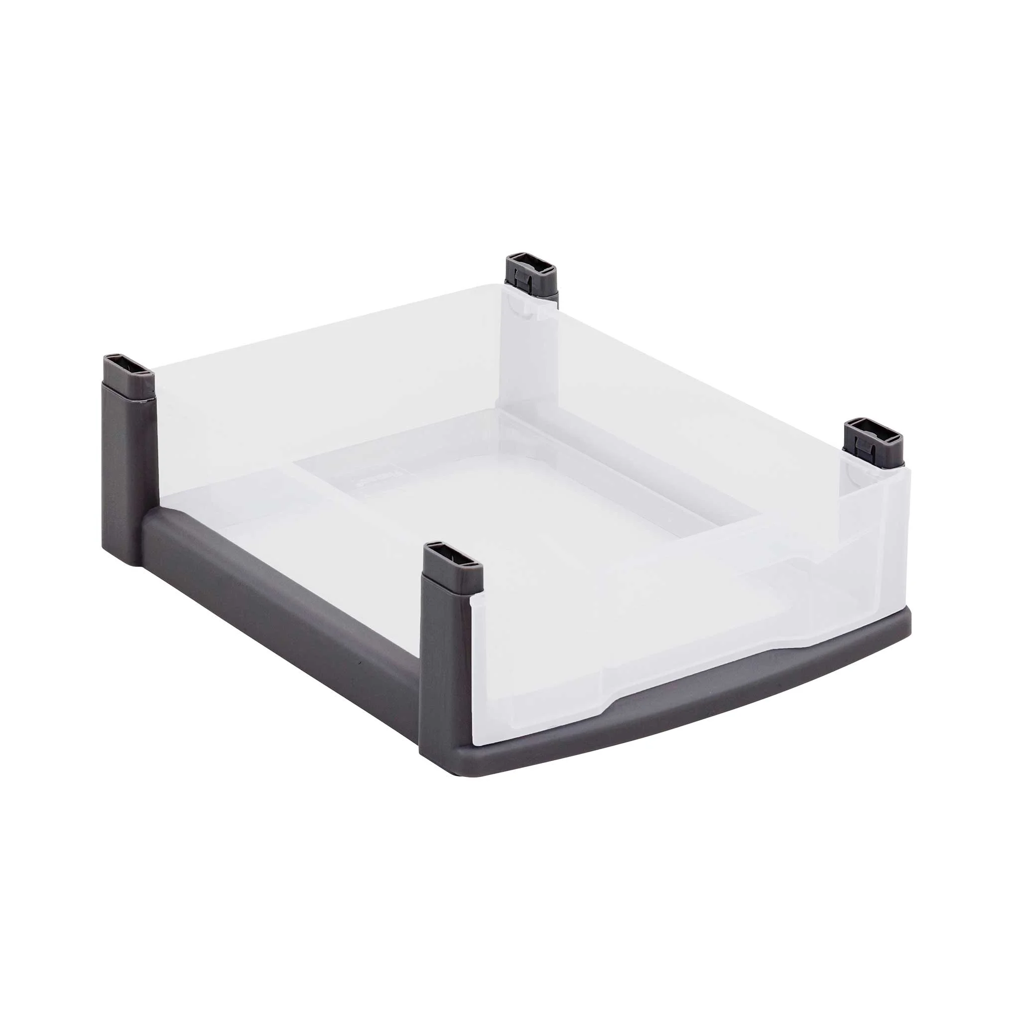 Schubladeneinsatz, Aufbewahrungsschale, transparent, Kunststoff, Eckorganisator