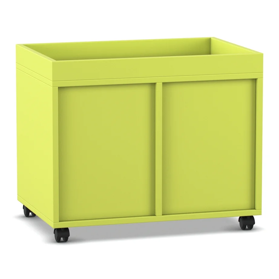 Rollwagen, Schrank, Rollwagen, Laufrollen, Gelb