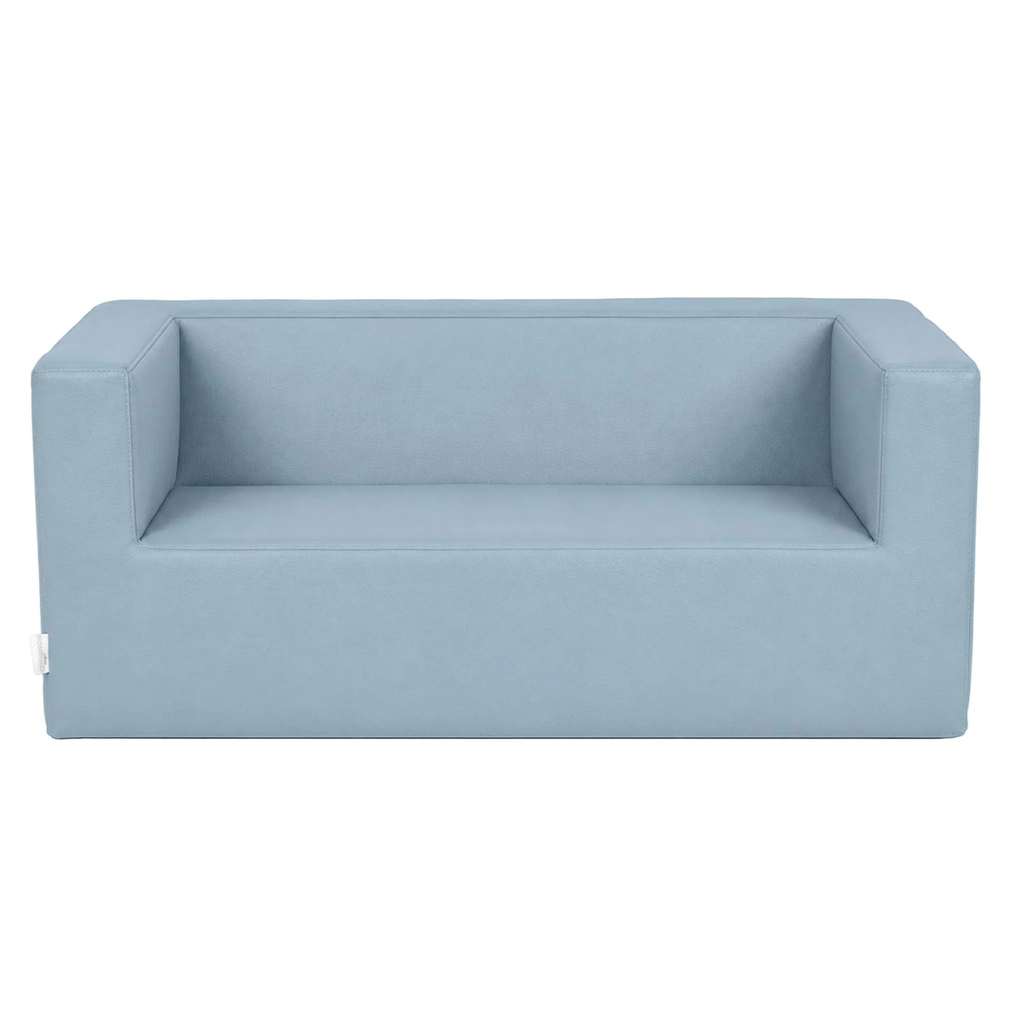 3-Sitzer-Kiga-Sofa mit Kunstlederbezug, Kunstleder Eisblau KF01