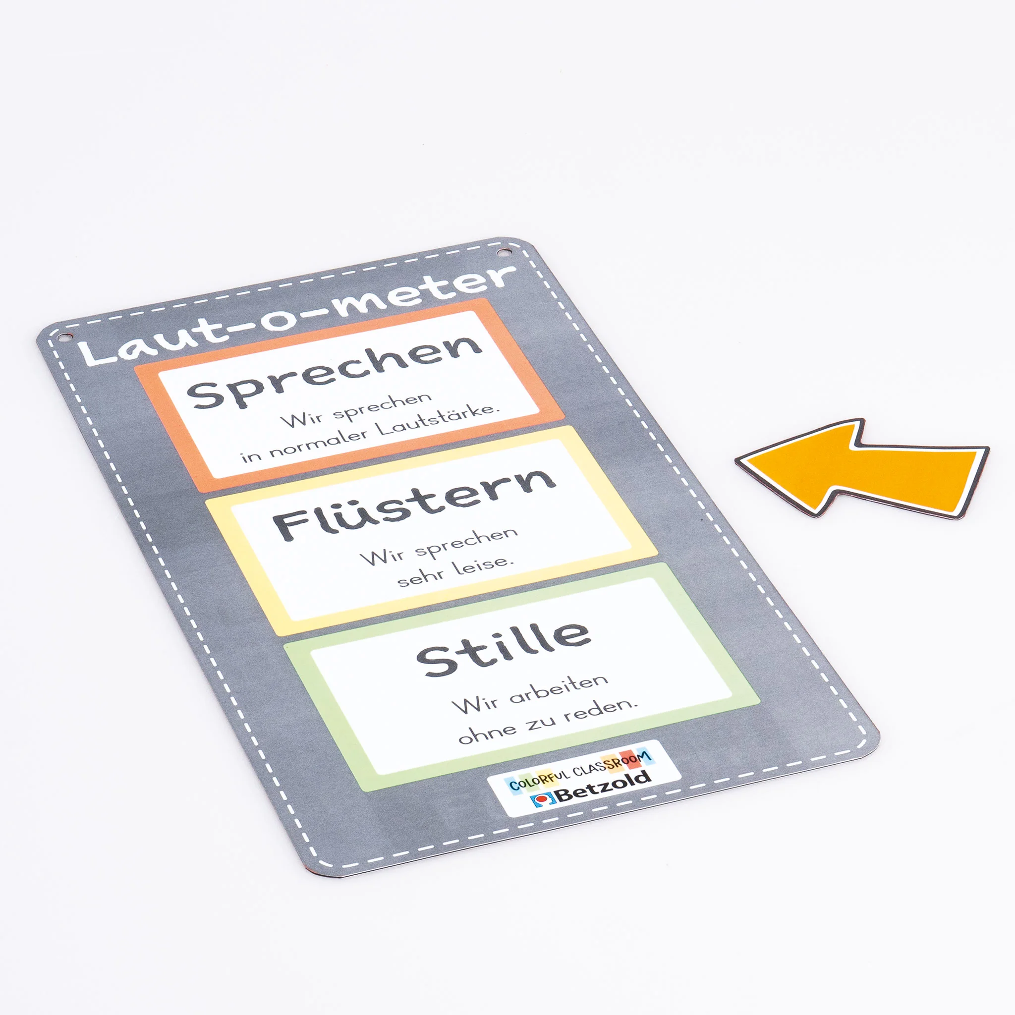 Laut-o-meter, Sprechen, Flüstern, Stille, Hinweis