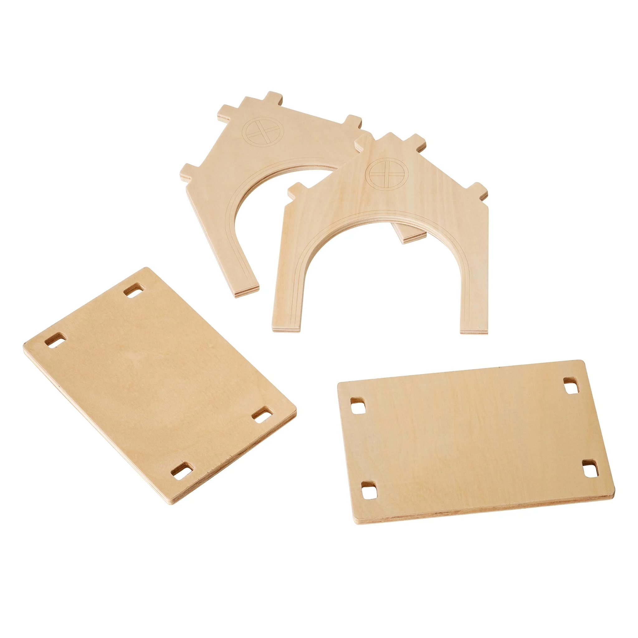 Holzbausatz, Klemmbausteine, Architekturholz, Bausatz, Holzplatten