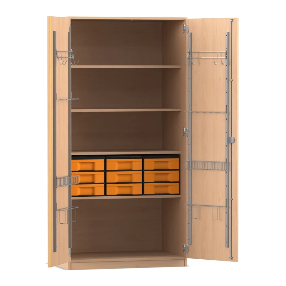 Musikschrank 2, mit 9 flachen Schubladen