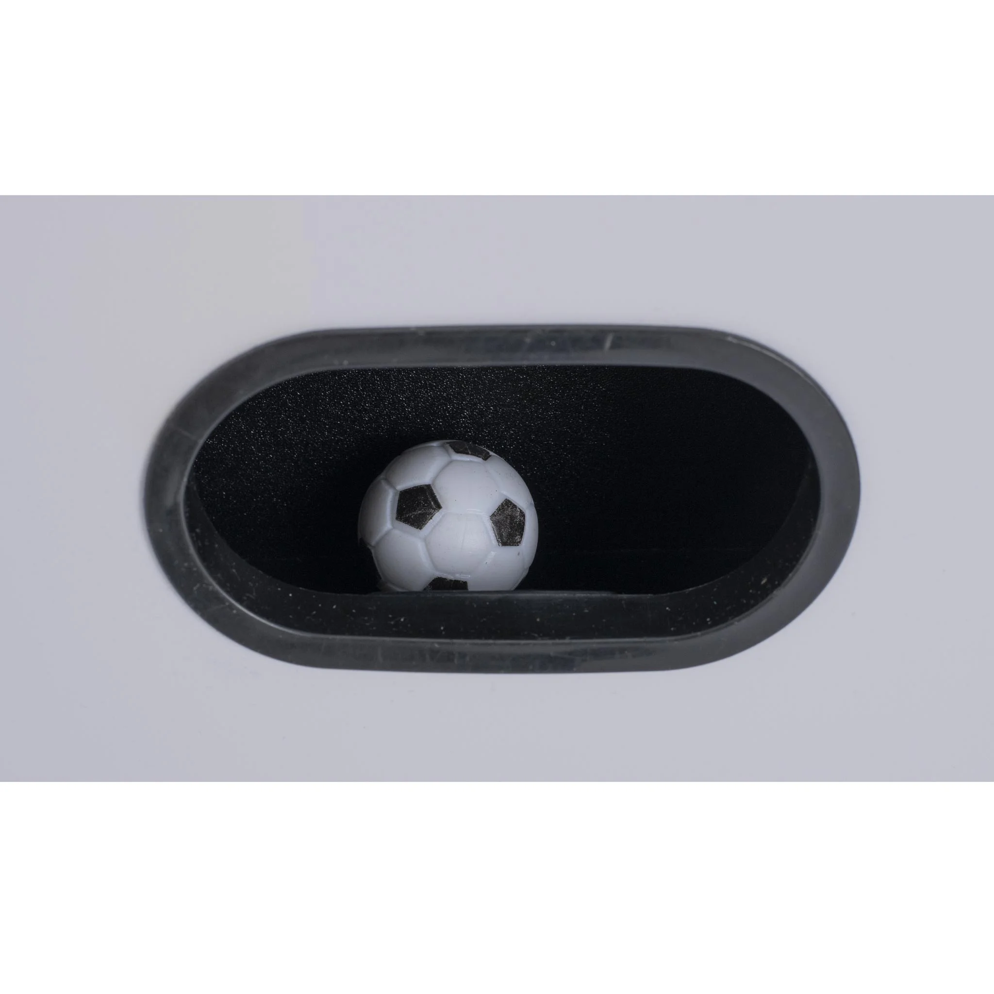 soccer ball, mini ball, ball-in-slot, toy ball, black-white pattern