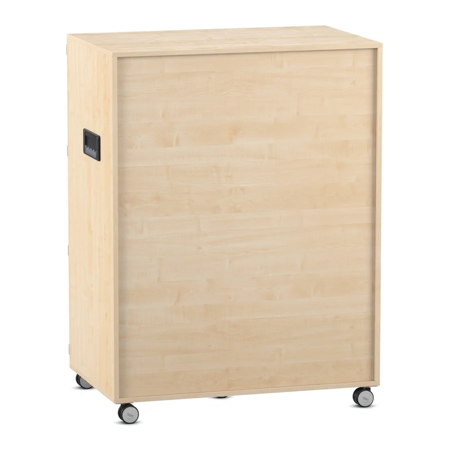Plywood cabinet, Wooden storage, Caster wheels, Locking handle, Mobile cabinet