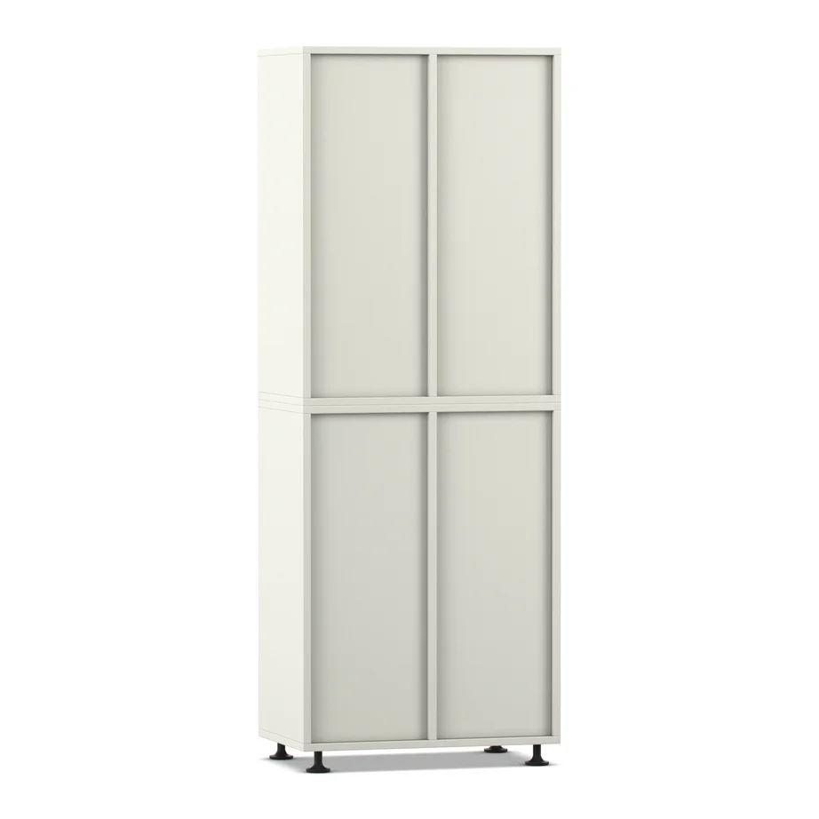 Kleiderschrank, Schrank, Schiebetüren, Holzoptik, Korpusweiß
