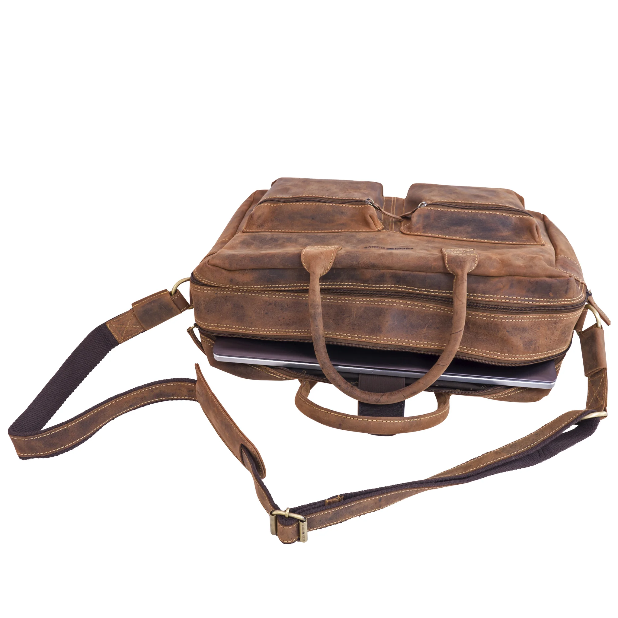 ledertasche, messengertasche, Laptopfach, strapazierfähig, Reißverschluss