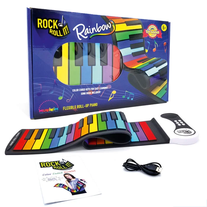 Keyboard, Piano, Rainbow, Flexible, USB cable