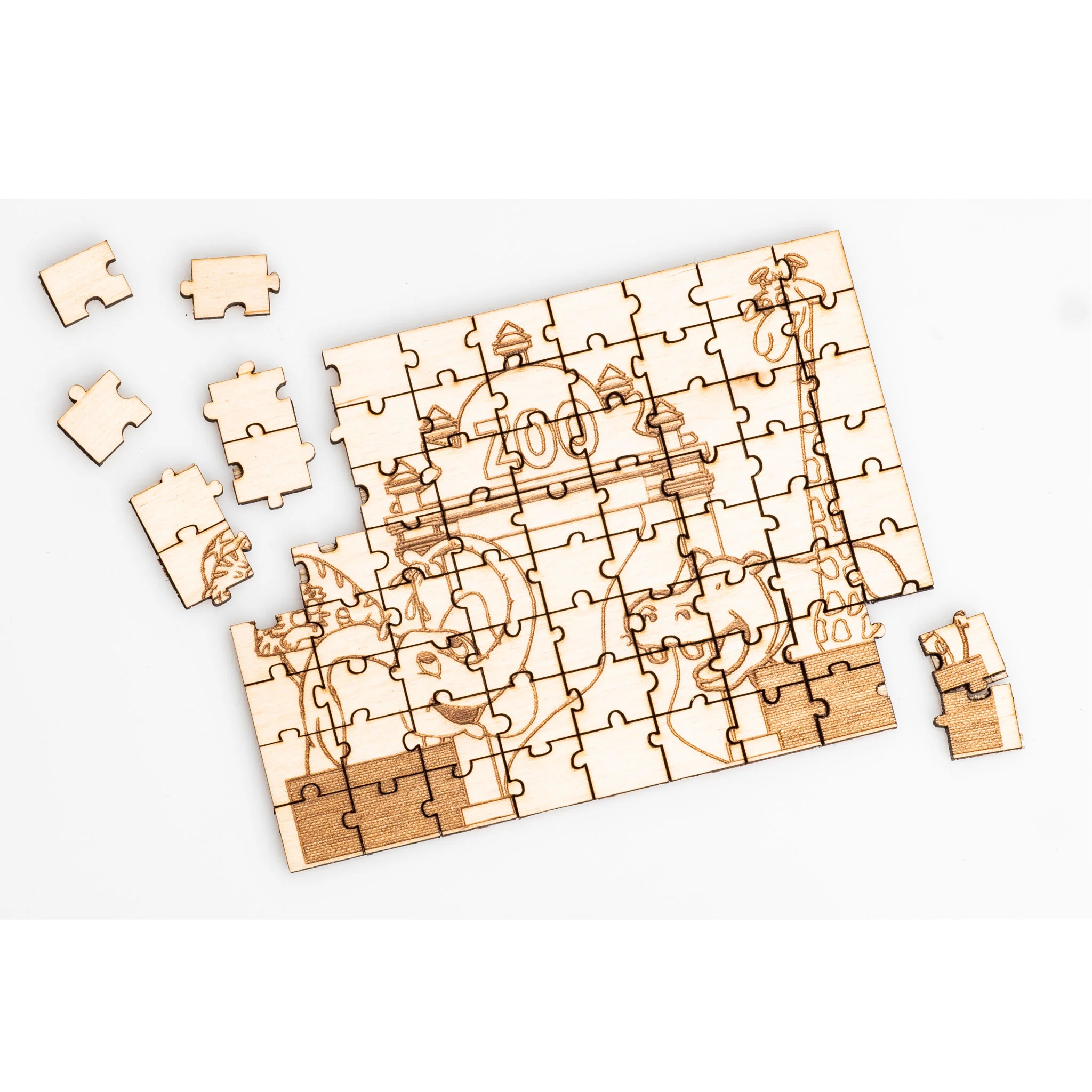 Holz Puzzle, Puzzle-Platte, Holzpuzzle, Tiermotiv, Zusammenbau-Puzzle