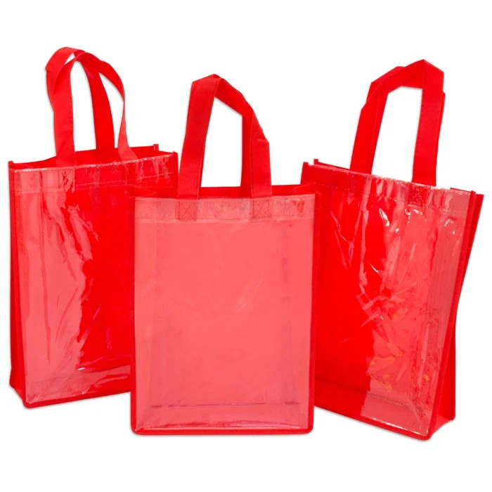 Kunststofftaschen, DIN A4 hochkant, 3er-Set, rot