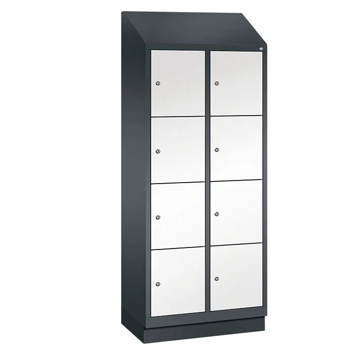Postfach, Schließfachschrank, Metall, 9 Fächer, Türschließfächer