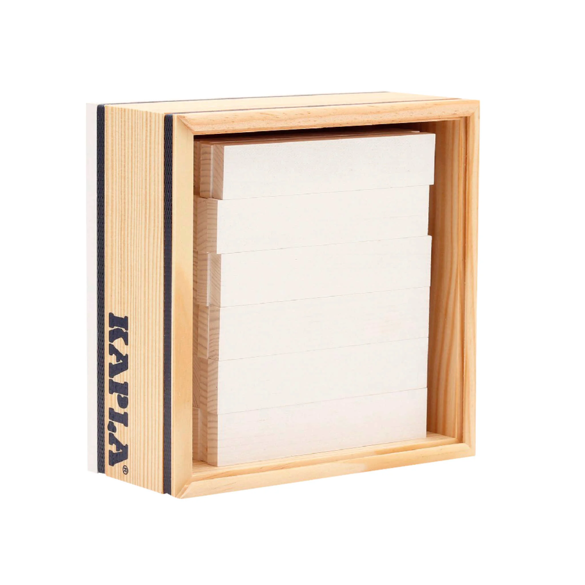 Holzstapelspiel, Holzblöcke, Naturholz, Aufbewahrungsbox