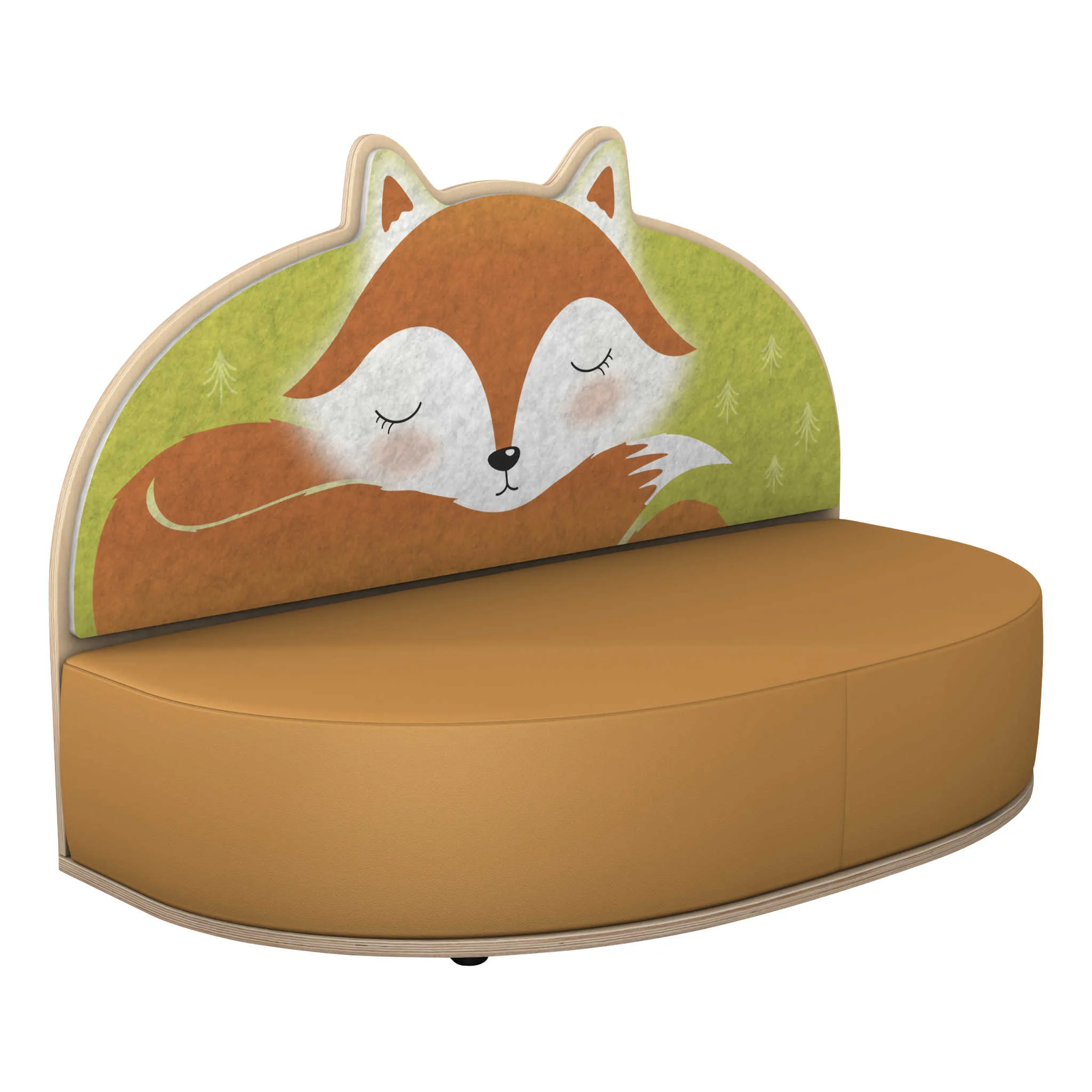 Sofa, Kinderstuhl, Rundbank, Fuchs, Rückenlehne