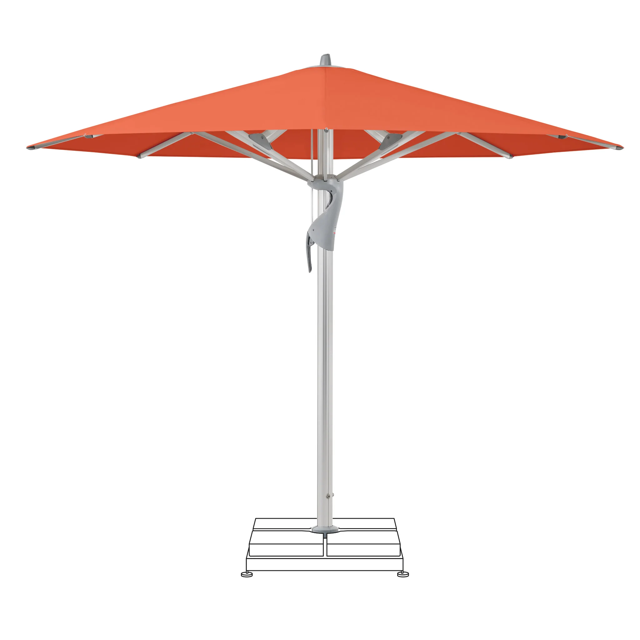Sonnenschirm, Schirm, Garten, Aluminium, orange