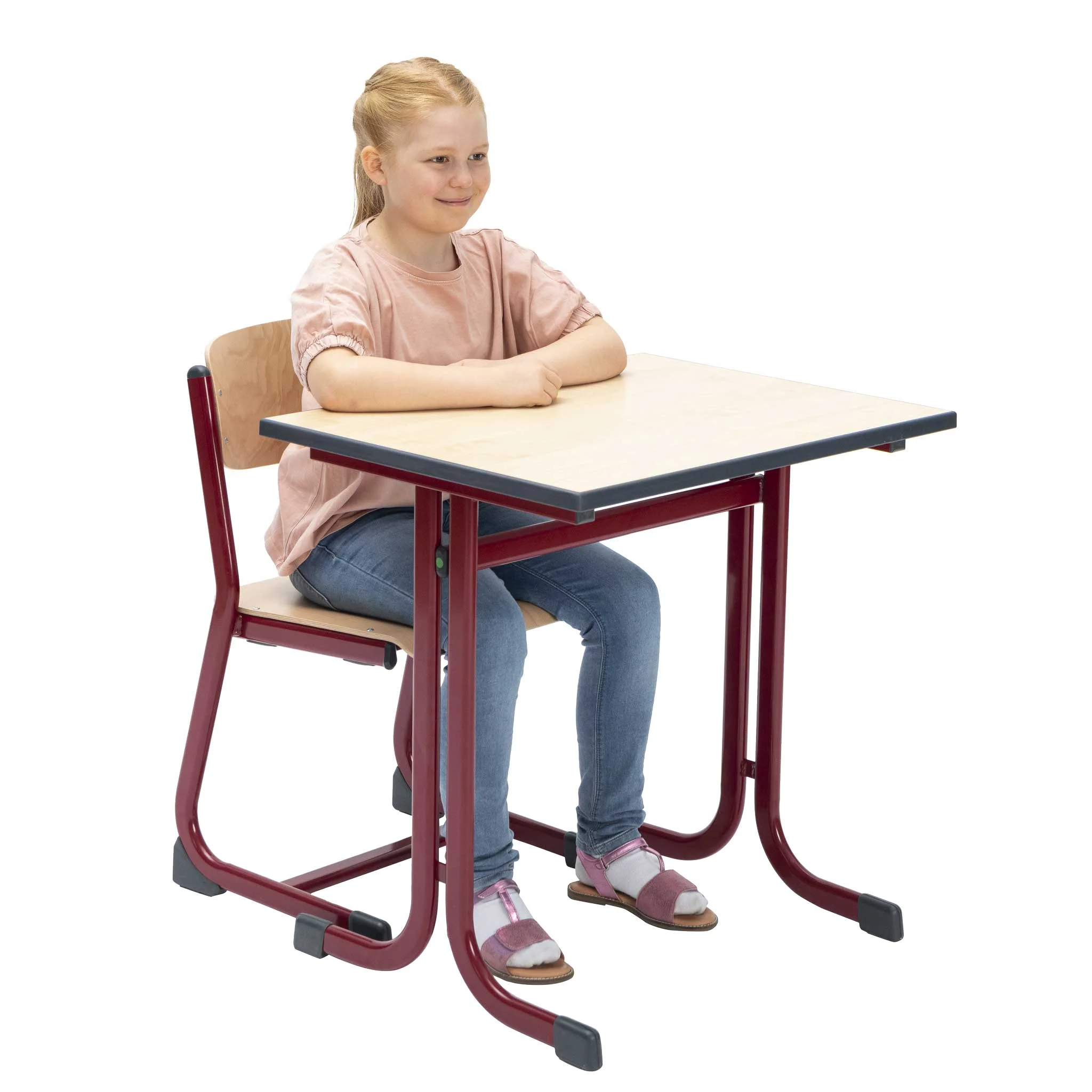 Schülertisch, Kinderstuhl, Schreibtisch, Holztisch, Metallrahmen