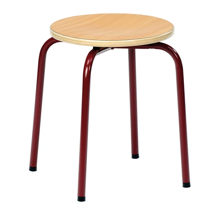 4-Bein-Hocker, stapelbar, Kunststoffgleiter