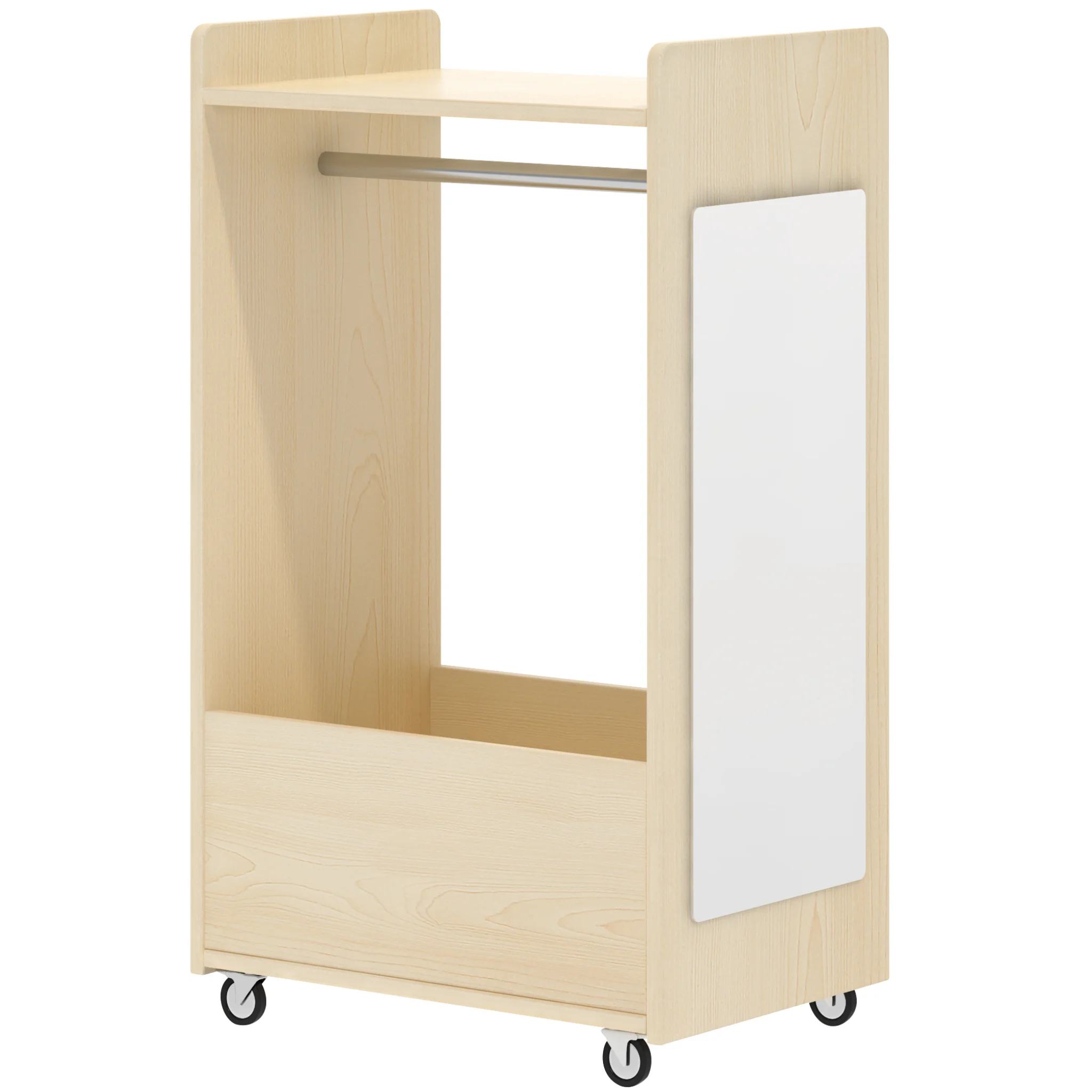 Holz, Aufbewahrung, Regalwagen, Kartenhalter, Rollen
