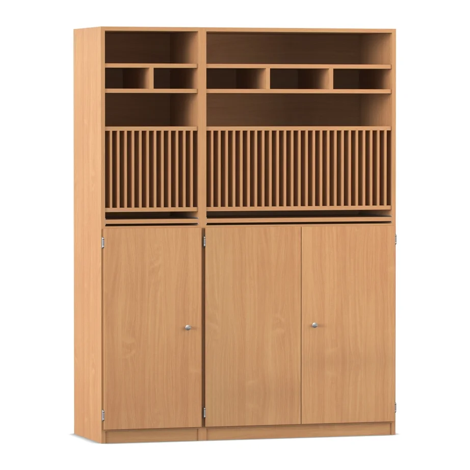 Schrank, Hängeregale, Schubladen, Holz, Vitrine