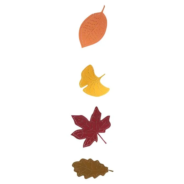 Herbstblätter, Filzaufkleber, Dekoration, Herbstfarben, Blätter-Set