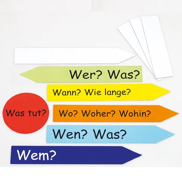 Pfeile, Indexkarten, Lernmaterial, Wörter, Fragezeichen